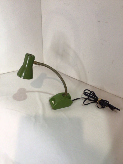 Mid Century Green Metal Desk Lamp
