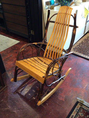 Adirondack Bentwood Tan/Brown Rocking Chair