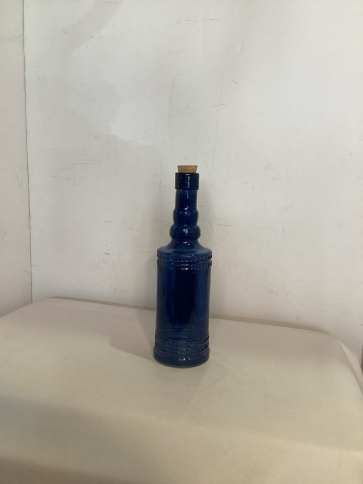 Vintage Blue Glass Bottle