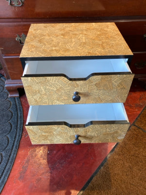 Retro W/ Matte Night Stand Tan/Black Table