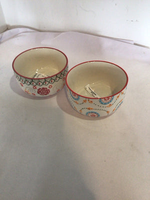 Signature Pair White/Multi Bowl Set