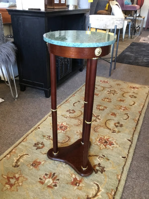Green/Brown Marble Top Plant Stand