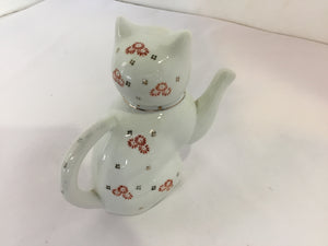 White Porcelain Cat Tea Pot