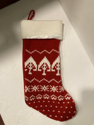 Stocking Red/white Holiday Item