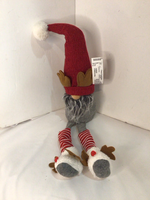 Red/Gray Knit Gnome Holiday Item