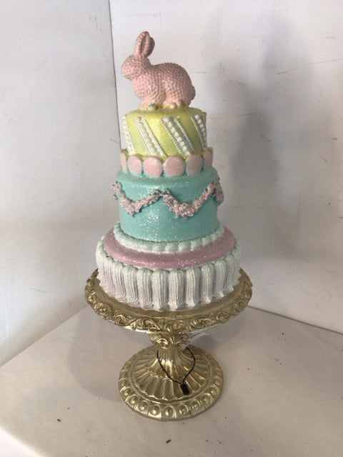 Easter Pastel Resin Cake Bunny Holiday Item