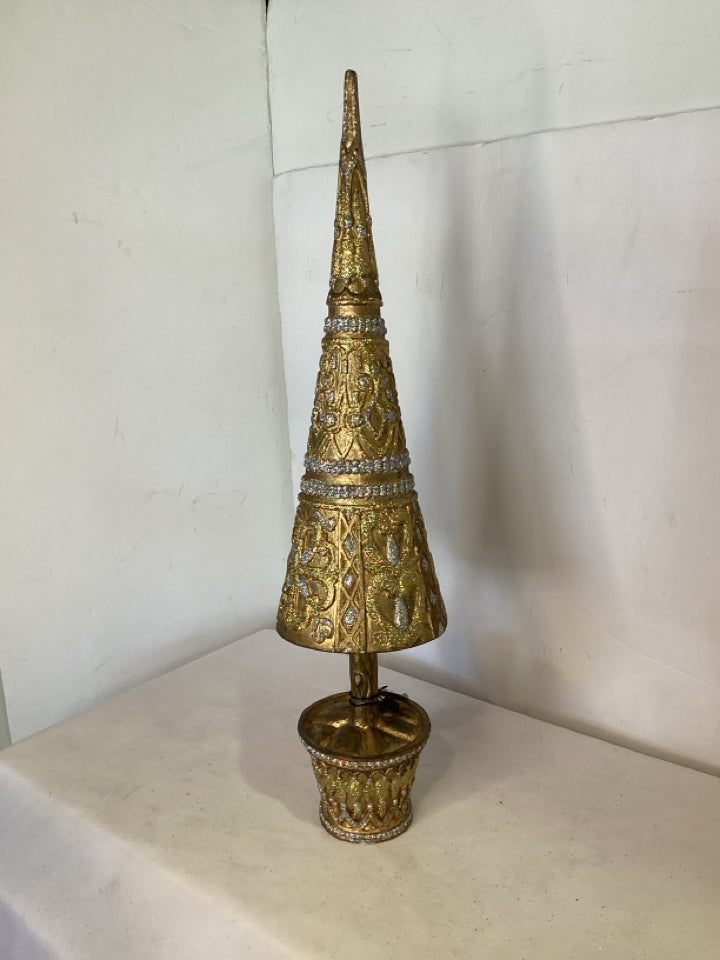 Tree Gold Sparkle Holiday Item