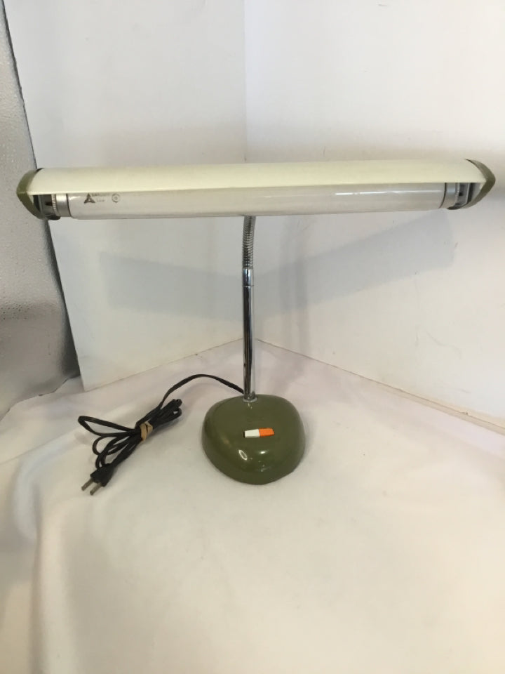 Art Deco Green Metal Desk Lamp