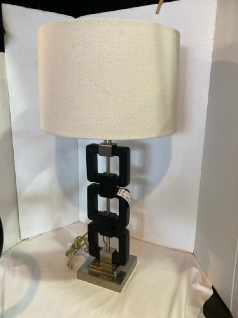 Black Metal & Resin Table Lamp