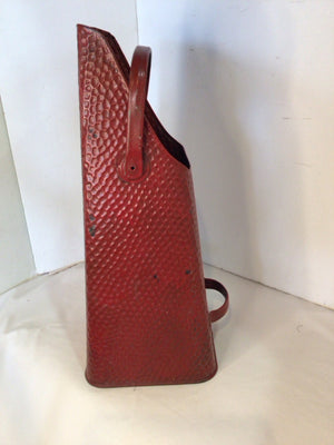 Vintage Coal Red Metal Bucket