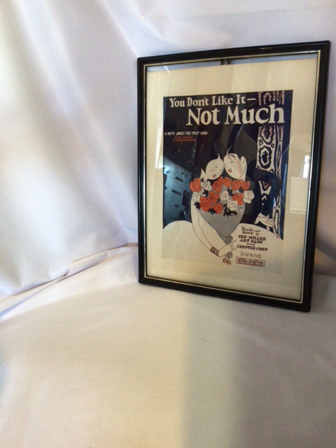 Vintage Multi-Color Magazine Music Framed Art