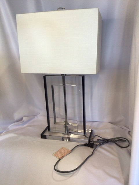 Riverbend Home Modern Clear Crystal Square Lamp