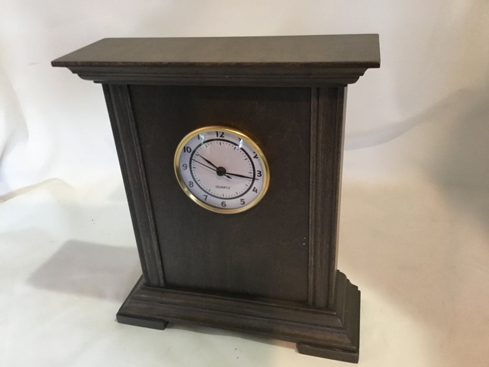 Desk Top Brown Wood Clock