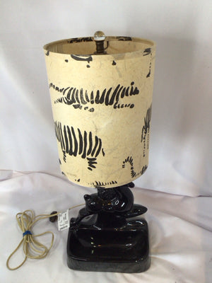 Shawnee Mid Century Black Ceramic Lamp