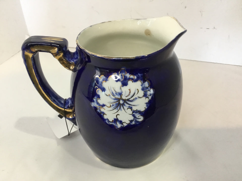 Empire Vintage Blue/White Ceramic Pitcher