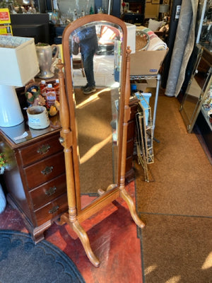Cheval Brown Wood Standing Mirror