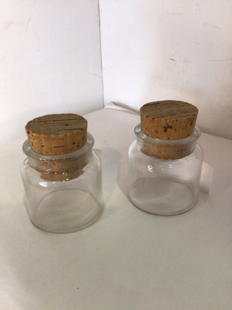 Pair Clear Glass Bottle Set