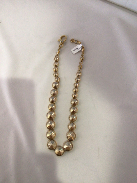 Metal Gold Crystal Necklace