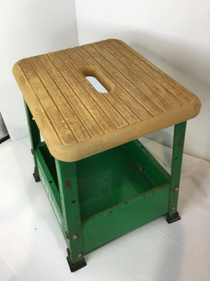 Green Metal Step Stool