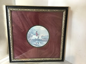 Print Burgundy Hunting Framed Art