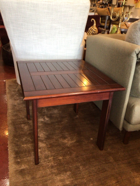Rustic Wood End/Side Brown Table