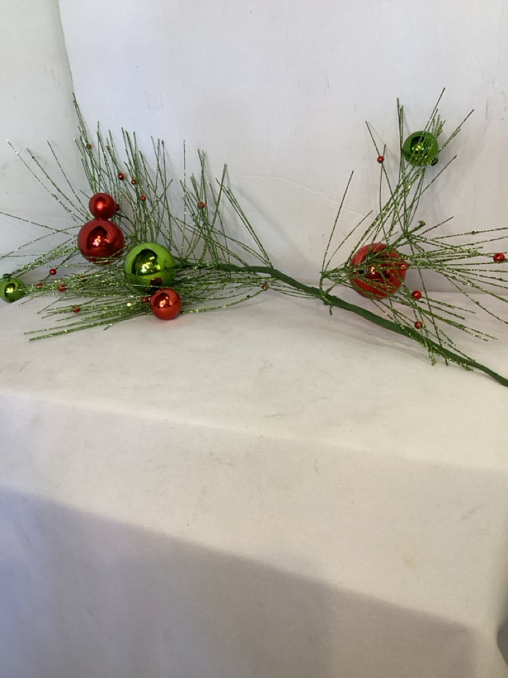 Christmas Red & Green Pick Set of 10 Holiday Item