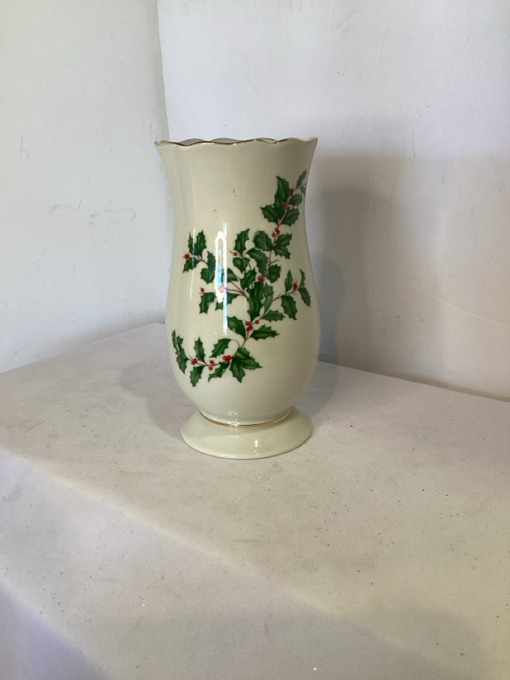 Lenox Vase Ivory Holiday Holiday Item