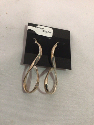 Metal Gold Hoops Earrings