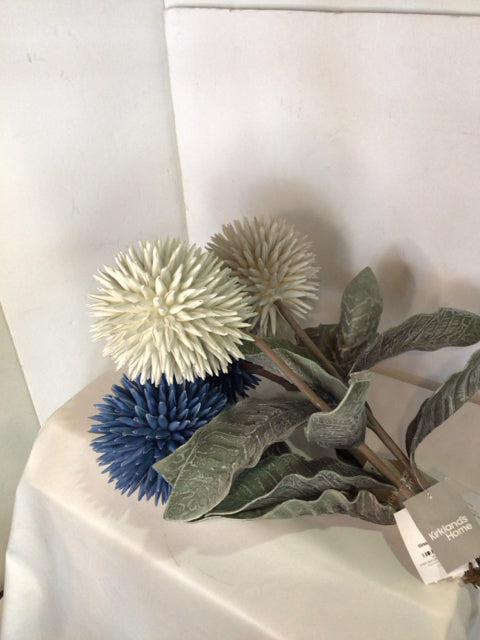 Kirkland's Set of 4 White/Blue Faux Flowers