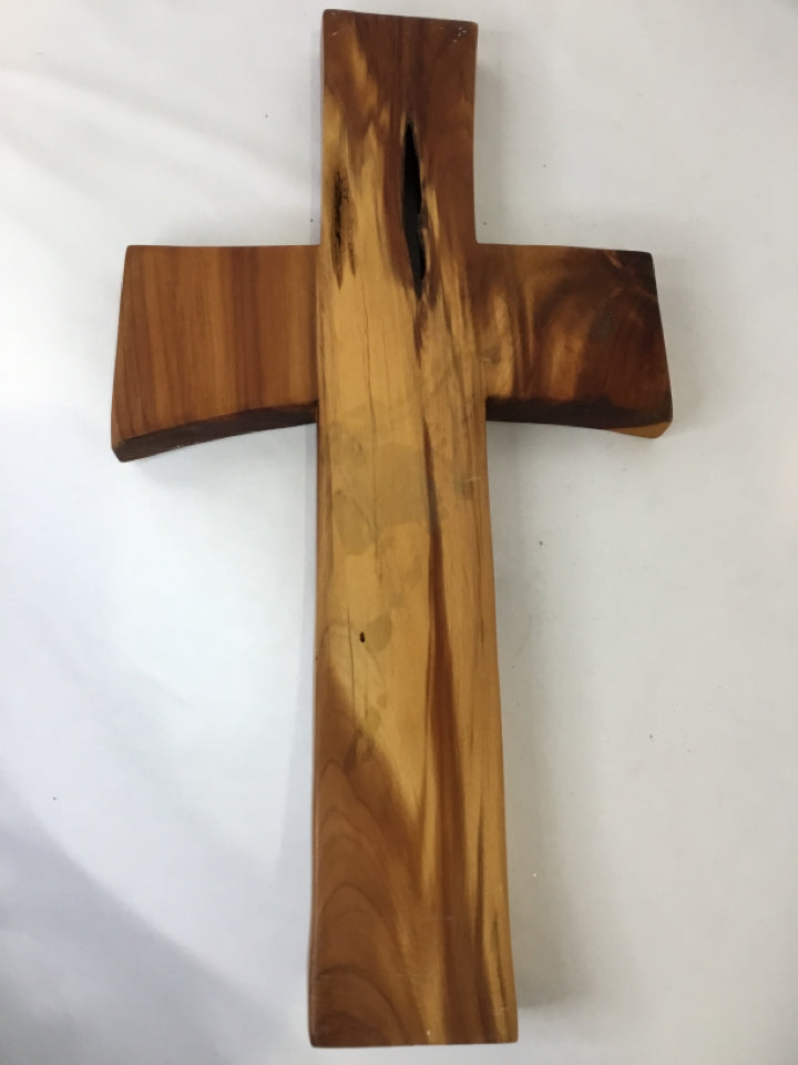 Wood Cross Brown Wall Decoration Art