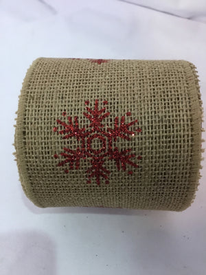 Ribbon Burlap Christmas Holiday Item