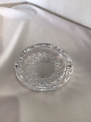 Clear Leaded Glass Ash Tray