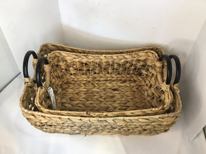 Set of 2 Natural Seagrass Basket