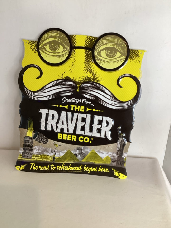 Sign Metal Advertisement Black/Yellow Wall Decoration Art