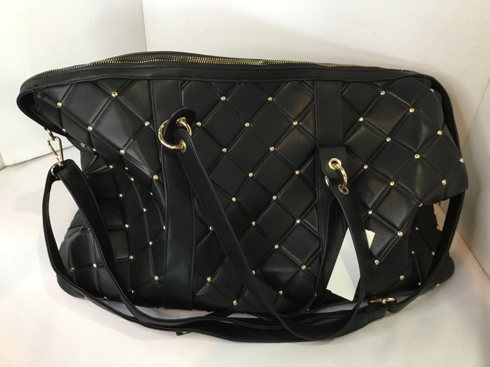 Badgley Mischka Vegan Leather Black Quilted Bag
