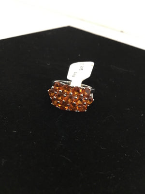 Orange Rhinestone Ring