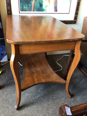 Dining Wood Shelf on Bottom Brown Table