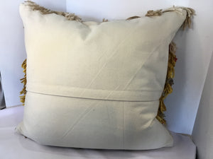 Loloi Gold/Gray Shag Down Pillow