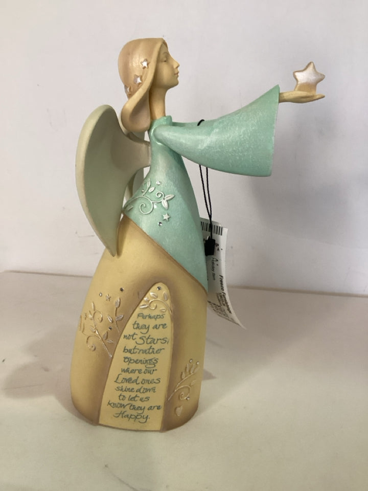Traditions Christmas Tan/Blue Resin Angel Holiday Item