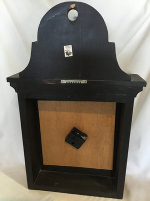 Vintage Black Wood Table Top Clock