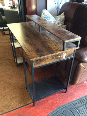 Modern Wood/Metal Brown/black Desk