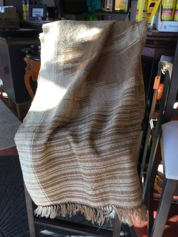 Bohemian Brown/Tan Cotton Blend AS IS Blanket