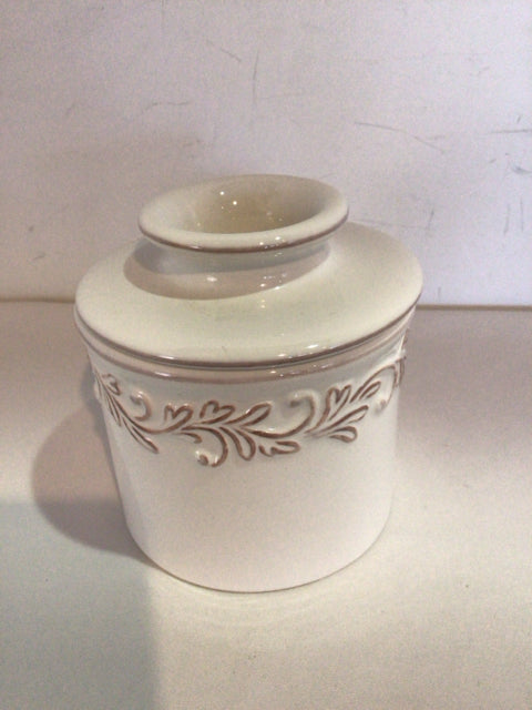 Butter Bell White Ceramic Crock