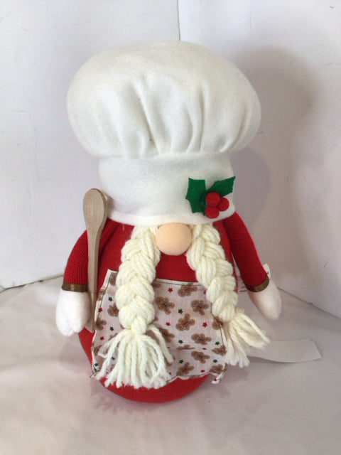 Doll Red/white Fleece Gnome Holiday Item