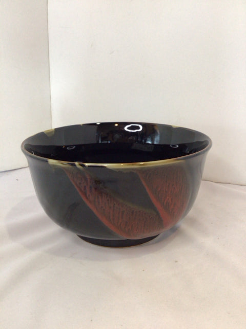 Gump's Mid Century Brown Ceramic Bowl