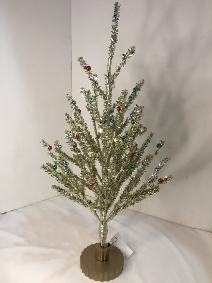 Tree Silver Tinsel Holiday Item