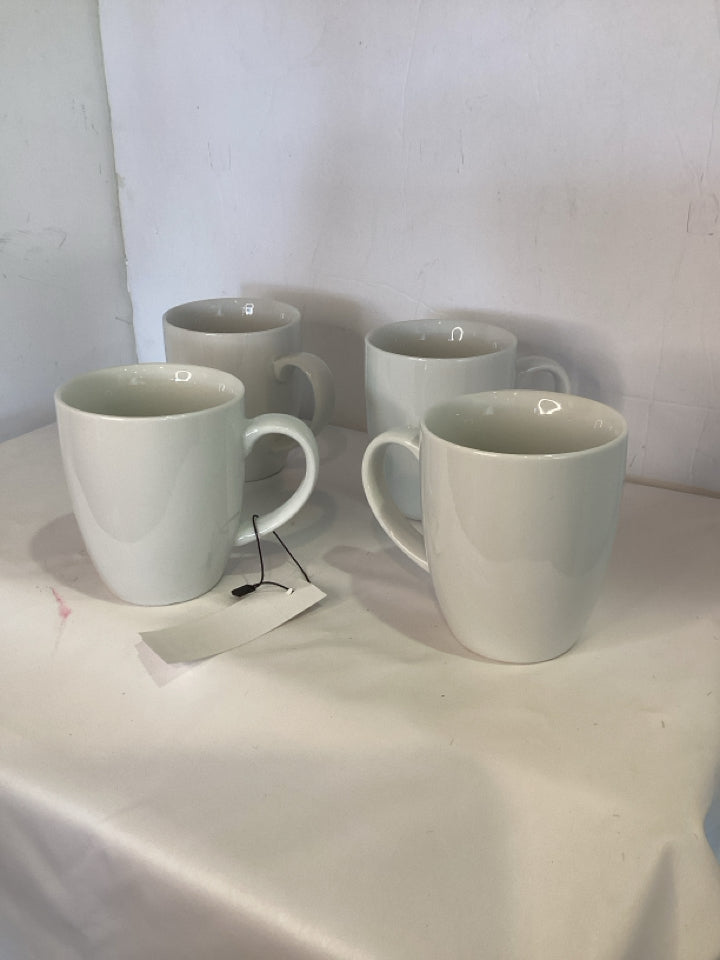 Pottery Barn Mug White Set of 4 Mirror