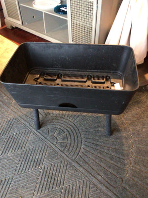 Black Plastic On legs Planter