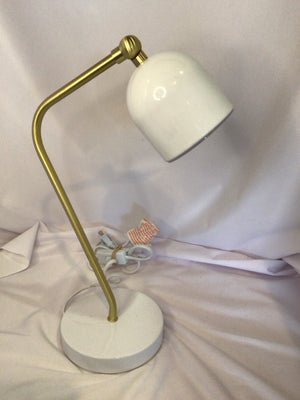 White/Gold Metal Arched Lamp