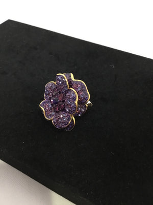 Purple Rhinestone Ring